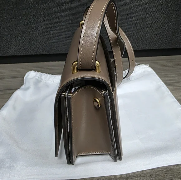 Coach Bandit Shoulder Bag Dark Stone New - Picture 7 of 12